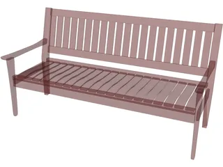 Madison Bench 3D Model preview