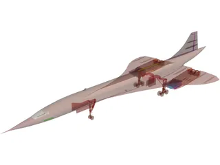 Concorde 3D Model preview