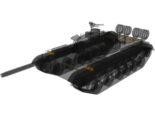 Type 80 Russian Tank 3D Model preview