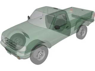 Ford Ranger XLT Pickup 4x4 (1994) 3D Model preview