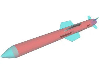 Harpoon Missile 3D Model preview