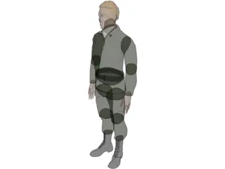 Soldier Male 3D Model preview