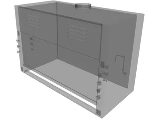 6 Inch Laboratory Fume Hood 3D Model preview