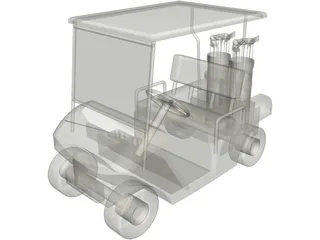Golf Cart 3D Model preview