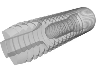 Dental Implant 3D Model preview