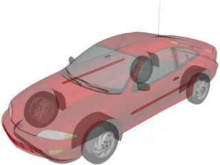 Chevrolet Cavalier Coupe (1998) 3D Model preview