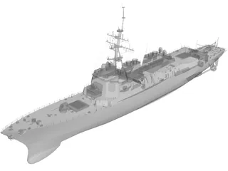 DDG-81 Winston Churchill 3D Model preview
