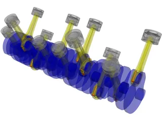V12 Engine 3D Model preview