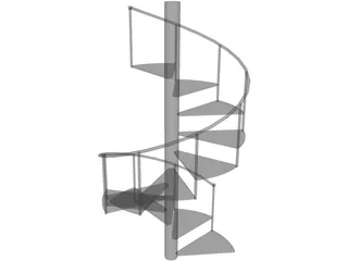 Steel Stair 3D Model preview