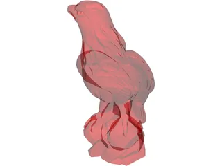 Eagle on Rock 3D Model preview