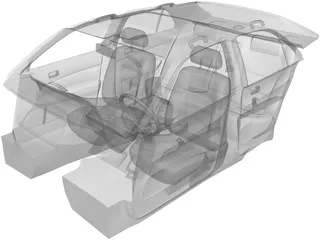 Interior Infiniti Q45 (1994) 3D Model preview