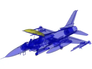 F-16D 3D Model preview