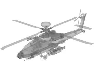 Boeing AH-64D Apache 3D Model preview