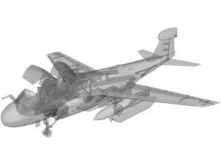 Grumman EA-6B Prowler 3D Model preview