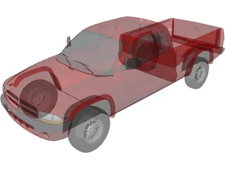 Dodge Dakota Sport (1999) 3D Model preview