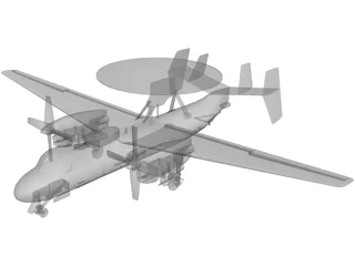 Grumman E-2C Hawkeye 3D Model preview
