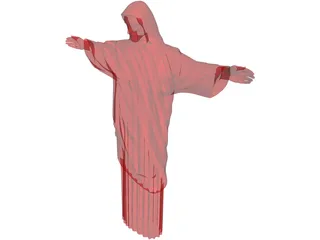 Christ Statue in Rio 3D Model preview