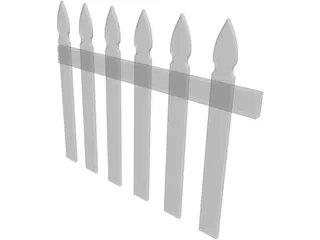 Fence Picket 3D Model preview