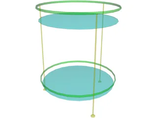 Table Glass Top 3D Model preview