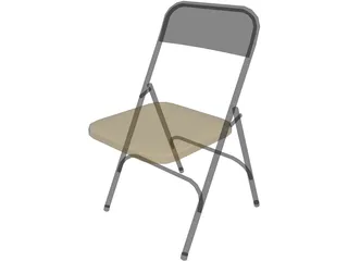 Chair Folding 3D Model preview