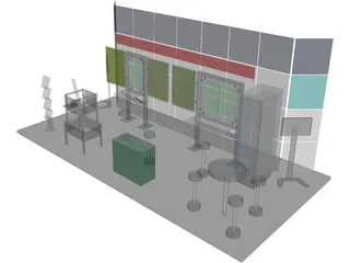 Trade Show Booth 3D Model preview
