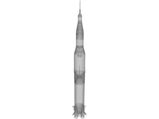 Apollo Rocket with Lunar Lander 3D Model preview