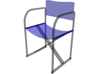 Chair Folding 3D Model preview
