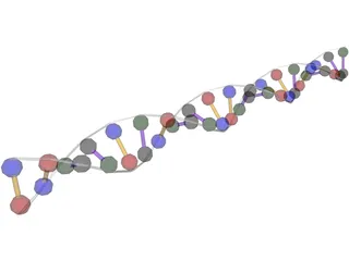 DNA Strand 3D Model preview