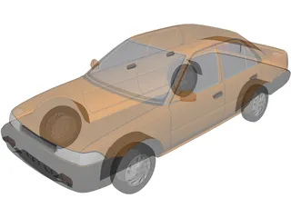 Toyota Corolla (1990) 3D Model preview
