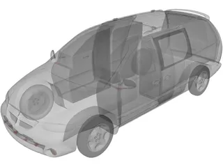 Dodge Caravan (1999) 3D Model preview