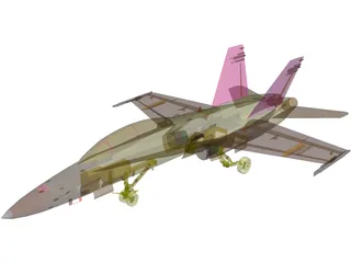 F-18D 3D Model preview