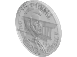 Coin Penny 3D Model preview