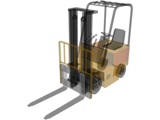 Forklift Yale Yard 3D Model preview