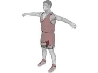 Basketball Player 3D Model preview