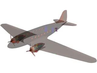 Douglas DC-3 3D Model preview