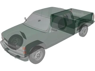 Chevrolet Extended Cab Full-Size Pickup (1994) 3D Model preview