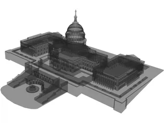 US Capitol Building 3D Model preview