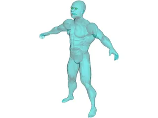 Muscle Man 3D Model preview