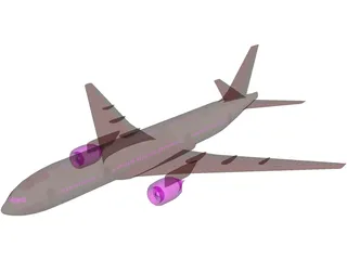 Boeing 777 3D Model preview