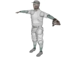 Baseball Player [+Glove] 3D Model preview