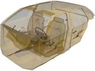 Interior Ford Tempo (1989) 3D Model preview