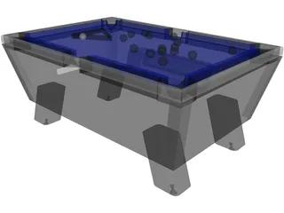 Pool Table 3D Model preview