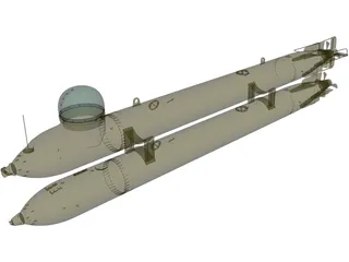 Human Torpedo Neger 3D Model preview