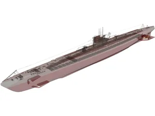 Type IX B V Boat 3D Model preview