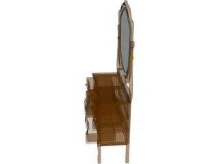 Dresser with Mirror 3D Model preview