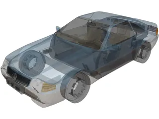Mercedes-Benz 600 SL 3D Model preview