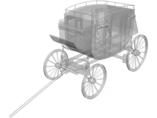 Stage Coach 3D Model preview