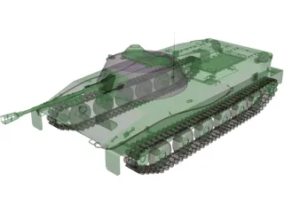 PT 76 Amphibious Tank 3D Model preview
