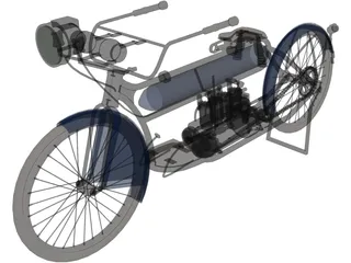 Henderson Model A (1912) 3D Model preview
