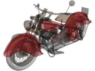 Indian Chief 348 3D Model preview